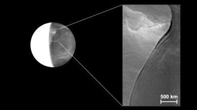 Disrupção nas nuvens de Vénus (detalhe)